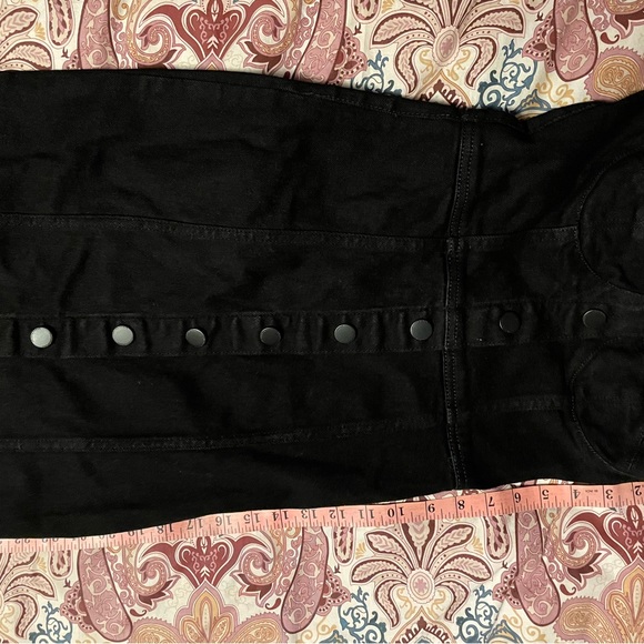 NWT Zara dark denim bustier button front dress size XS - Picture 6 of 9